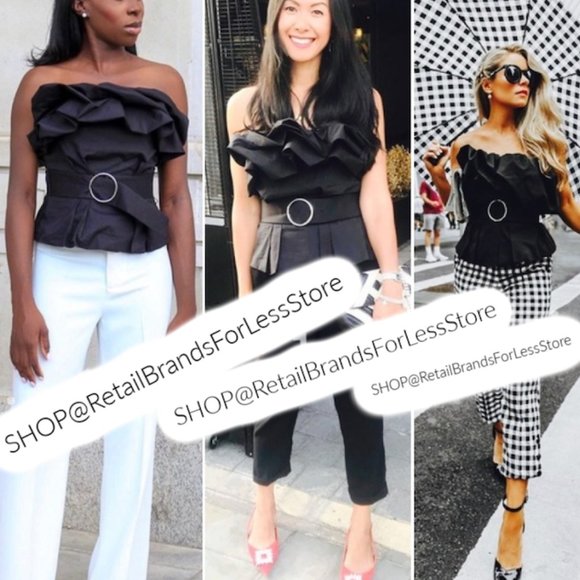 zara belted voluminous top